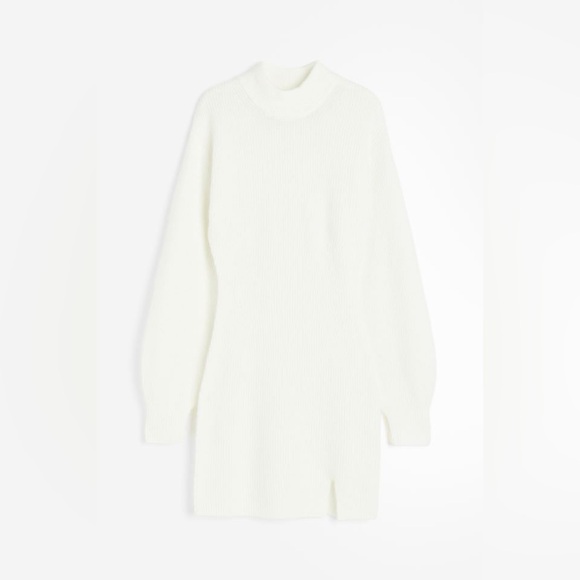 H&M mock neck white sweater dress - Picture 3 of 6